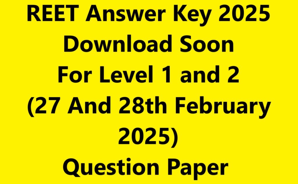 REET Answer Key 2025