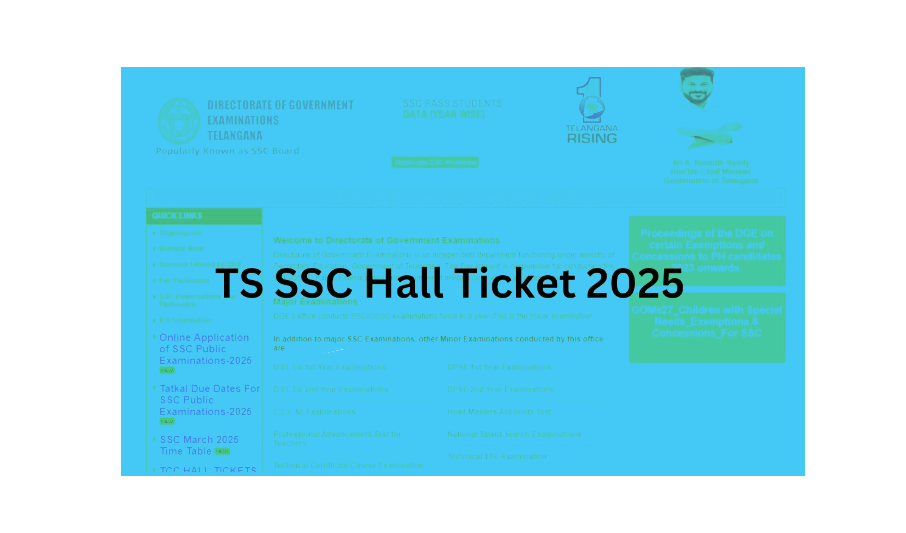 TS SSC Hall Ticket 2025