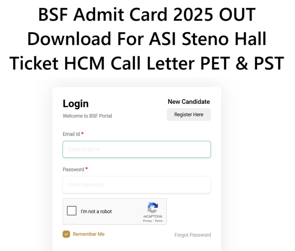 BSF Admit Card 2025